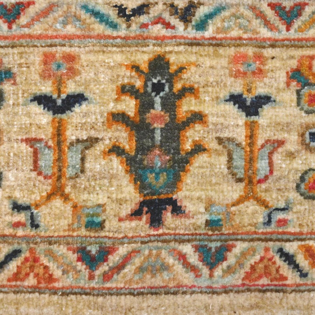 Khurjin Beige Handmade Rug 6.7X5.1 FT