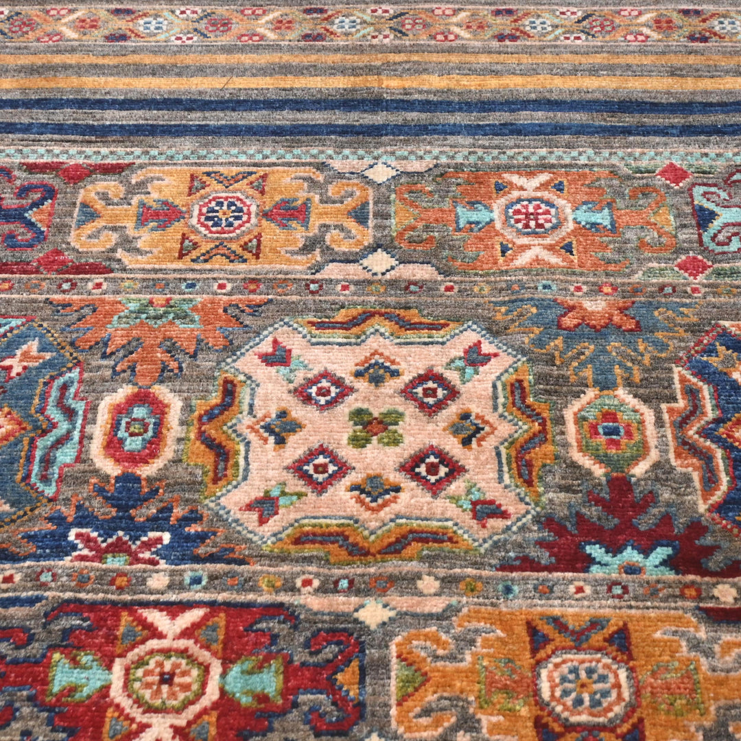 Khurjin Multi Handmade Rug 6.7X5.1 FT