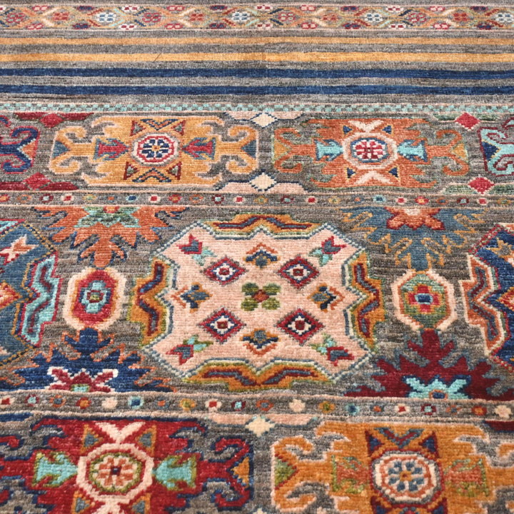 Khurjin Multi Handmade Rug 6.7X5.1 FT
