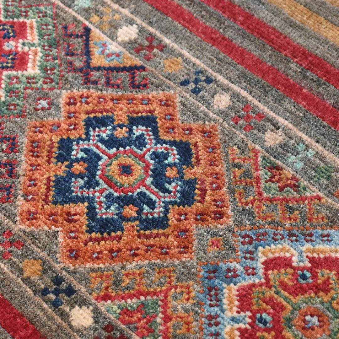 Khurjin Multi Handmade Rug 6.7X5.1 FT