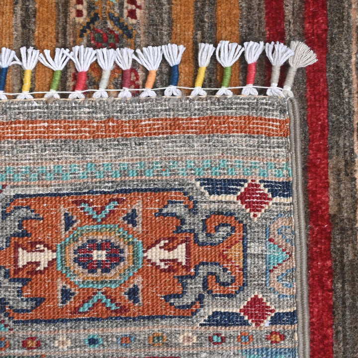 Khurjin Multi Handmade Rug 6.7X5.1 FT
