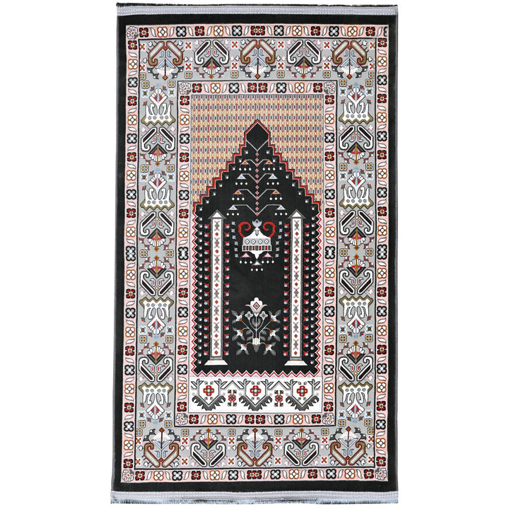 Black Ivory Persian Khas Prayer Rug 2.5x4 FT