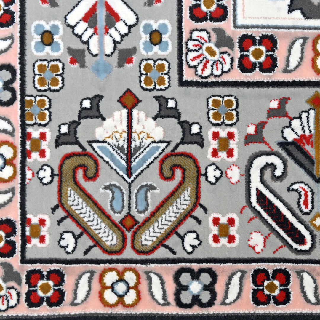 Black Ivory Persian Khas Prayer Rug 2.5x4 FT