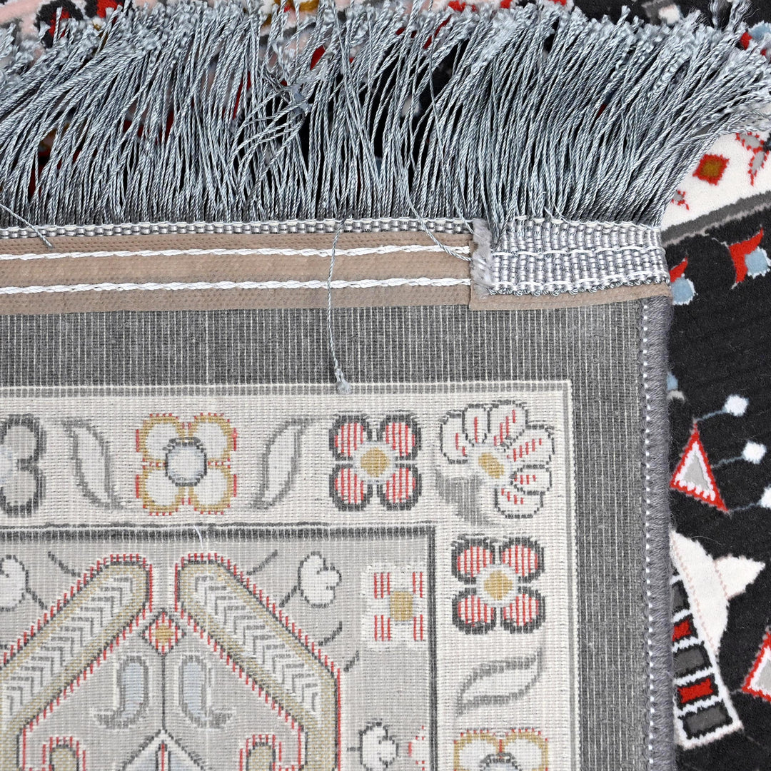 Black Ivory Persian Khas Prayer Rug 2.5x4 FT