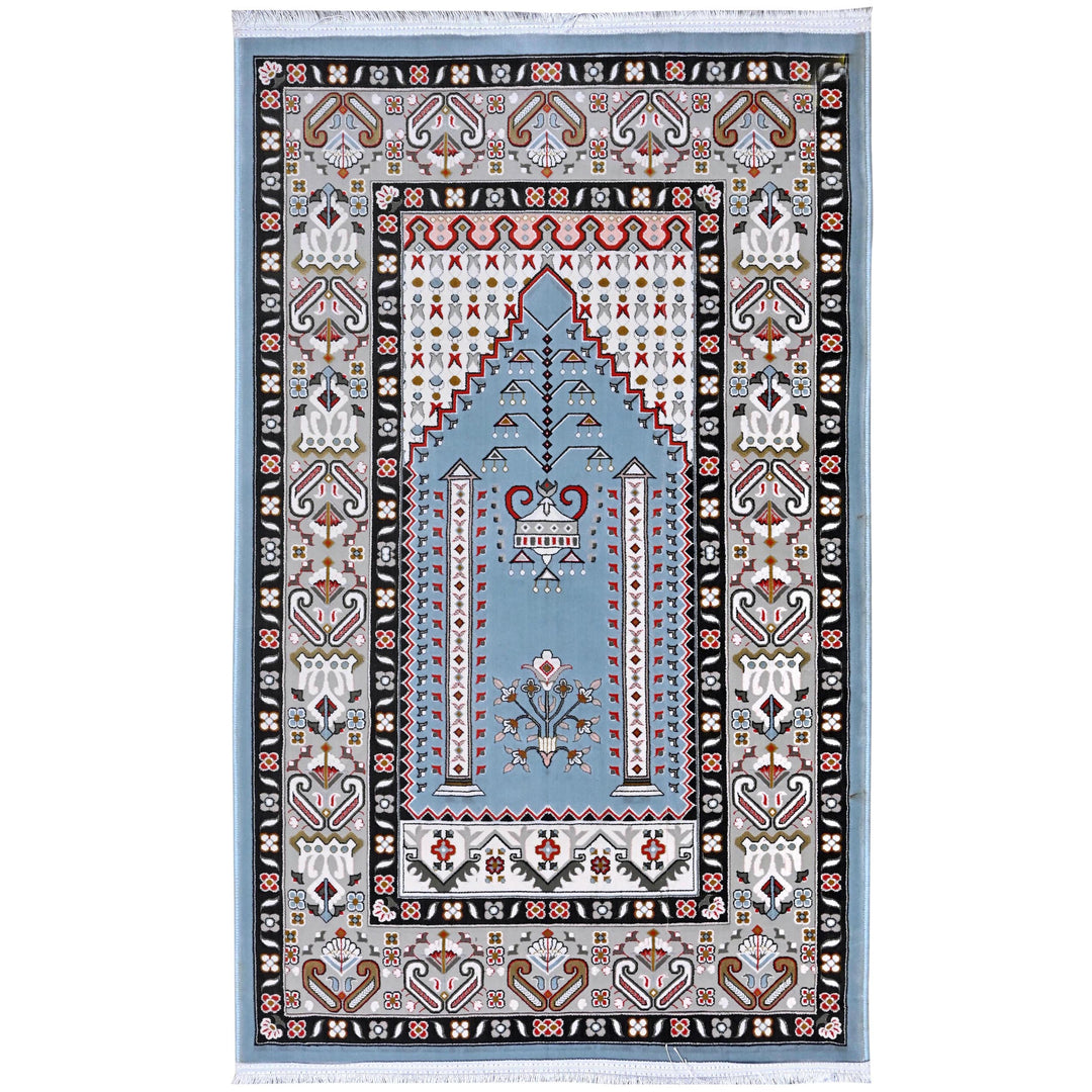 Light Blue Persian Khas Prayer Rug 2.5x4 FT