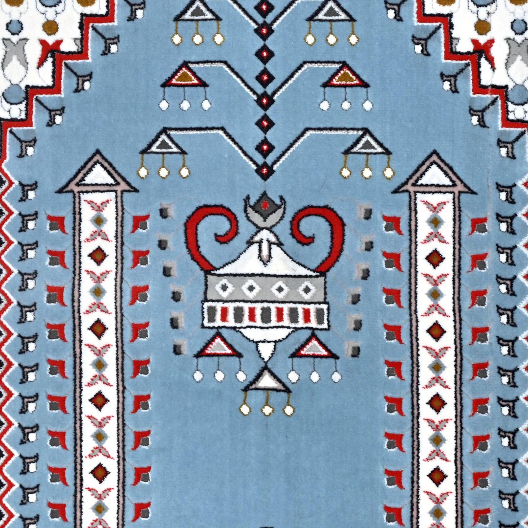 Light Blue Persian Khas Prayer Rug 2.5x4 FT