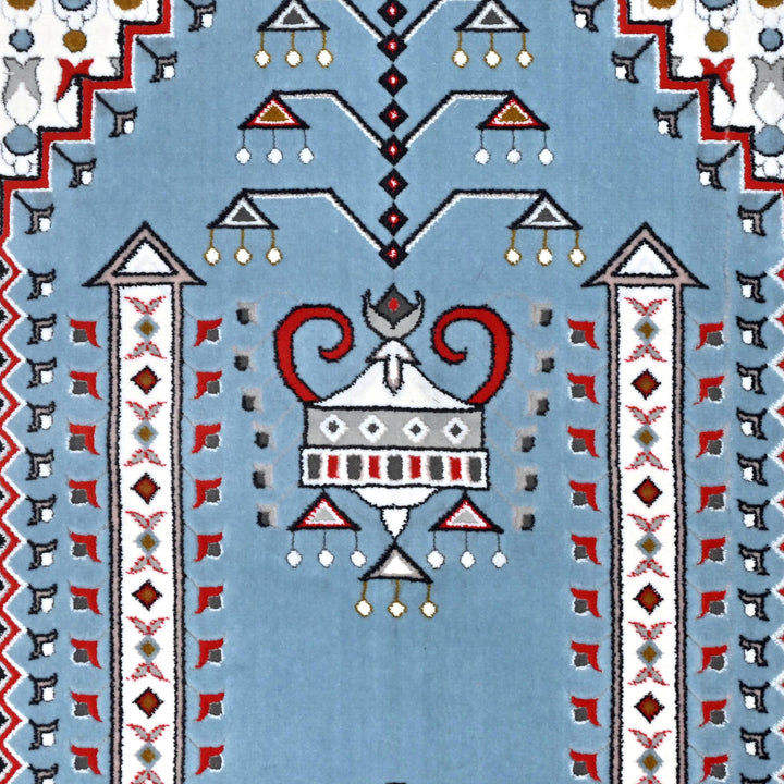 Light Blue Persian Khas Prayer Rug 2.5x4 FT