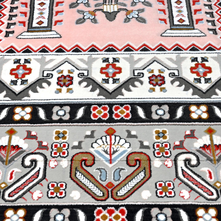 Soft Pink Persian Khas Prayer Rug 2.5x4 FT