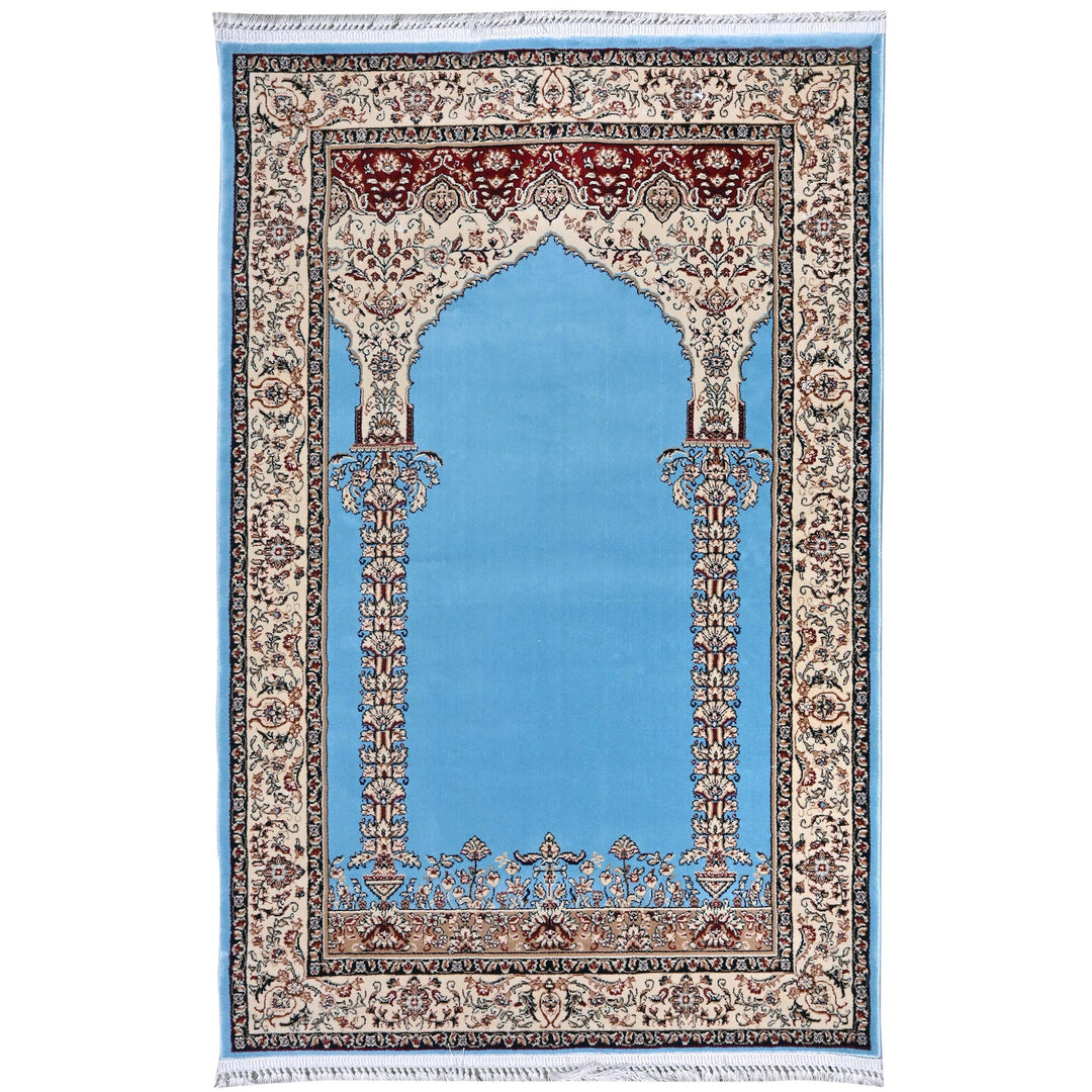 Sky Blue Persian Khas Prayer Rug 2.5x4 FT