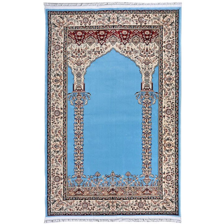 Sky Blue Persian Khas Prayer Rug 2.5x4 FT