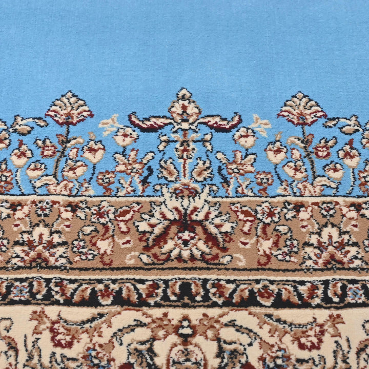 Sky Blue Persian Khas Prayer Rug 2.5x4 FT