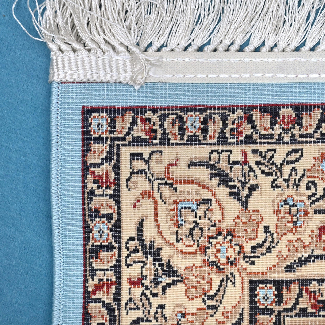 Sky Blue Persian Khas Prayer Rug 2.5x4 FT