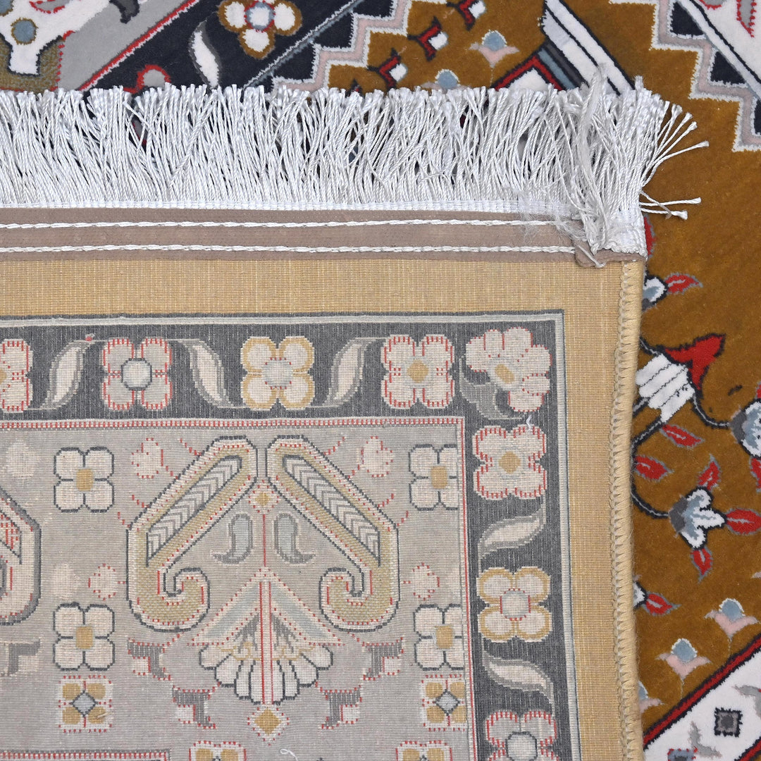 Mustard Gold Persian Khas Prayer Rug 2.5x4 FT