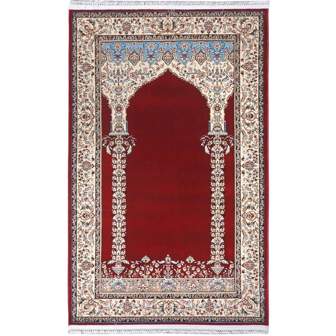 Burgundy Red Persian Khas Prayer Rug 2.5x4 FT