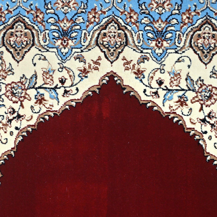 Burgundy Red Persian Khas Prayer Rug 2.5x4 FT