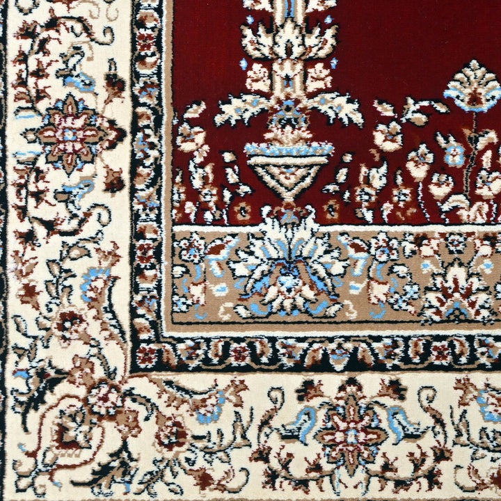 Burgundy Red Persian Khas Prayer Rug 2.5x4 FT