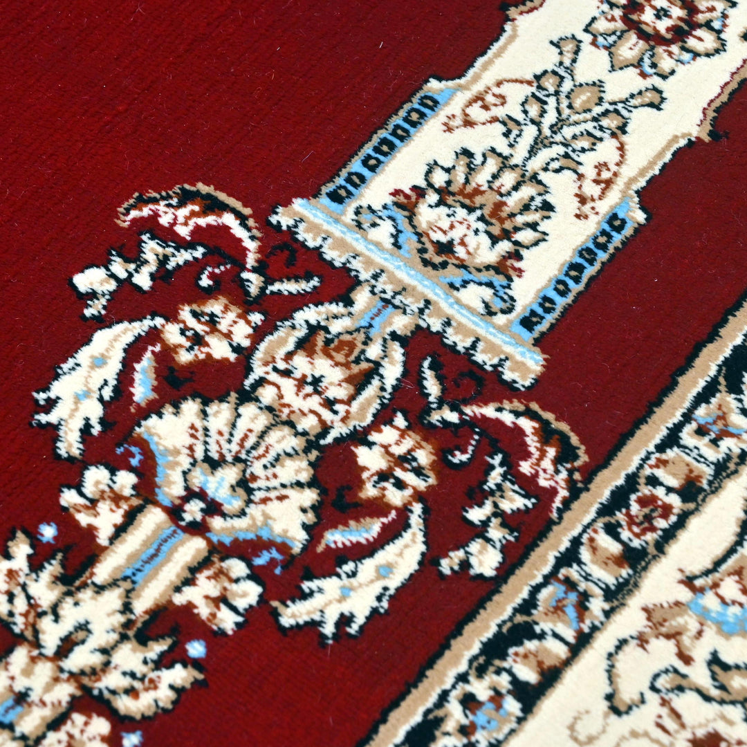 Burgundy Red Persian Khas Prayer Rug 2.5x4 FT