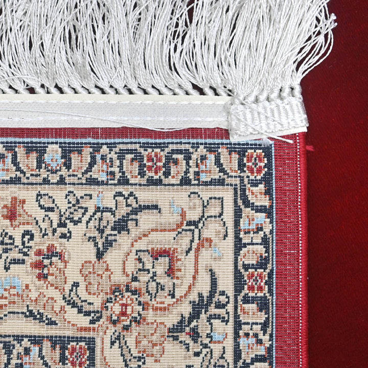 Burgundy Red Persian Khas Prayer Rug 2.5x4 FT