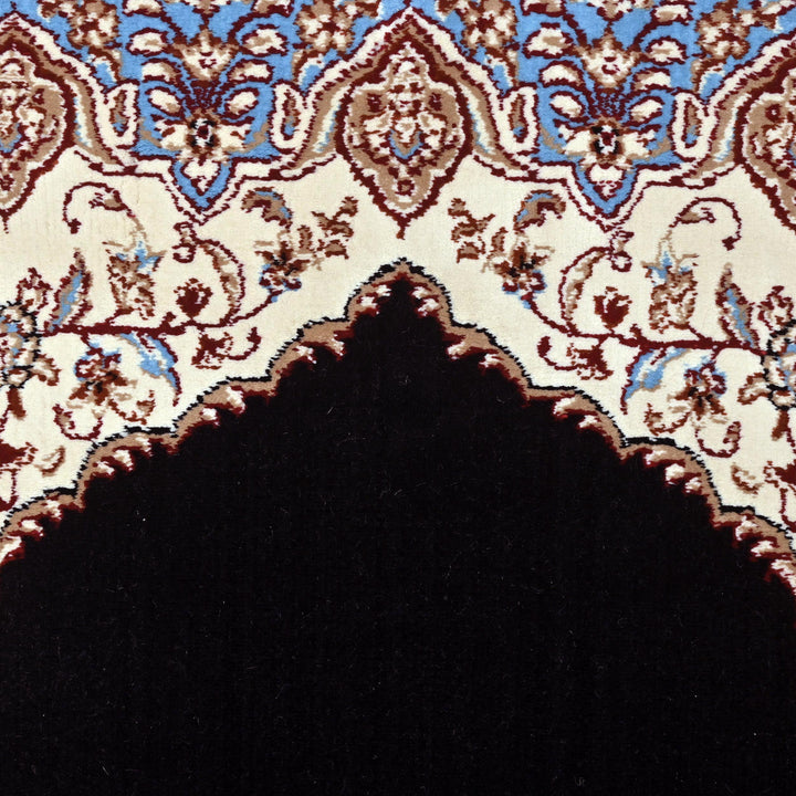 Navy Blue Persian Khas Prayer Rug 2.5x4 FT