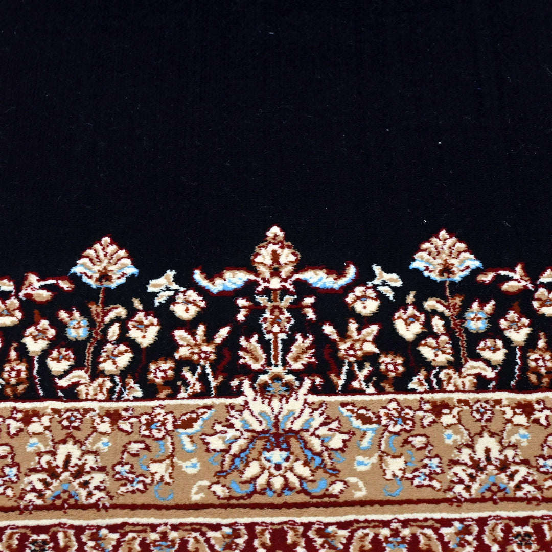 Navy Blue Persian Khas Prayer Rug 2.5x4 FT