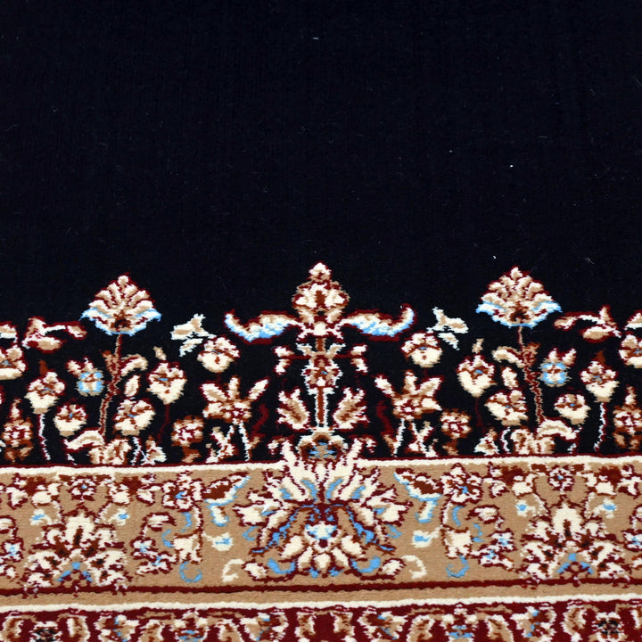 Navy Blue Persian Khas Prayer Rug 2.5x4 FT