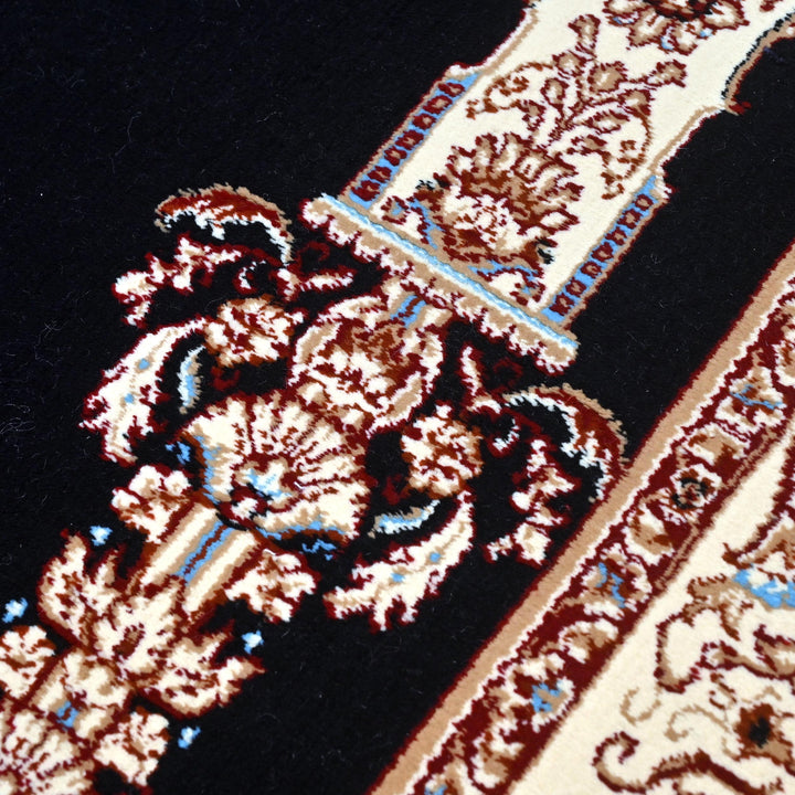 Navy Blue Persian Khas Prayer Rug 2.5x4 FT