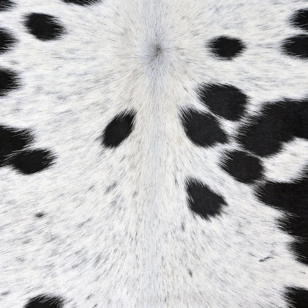 Black & White Cow hide Rug Cowhide 4.5X5 FT