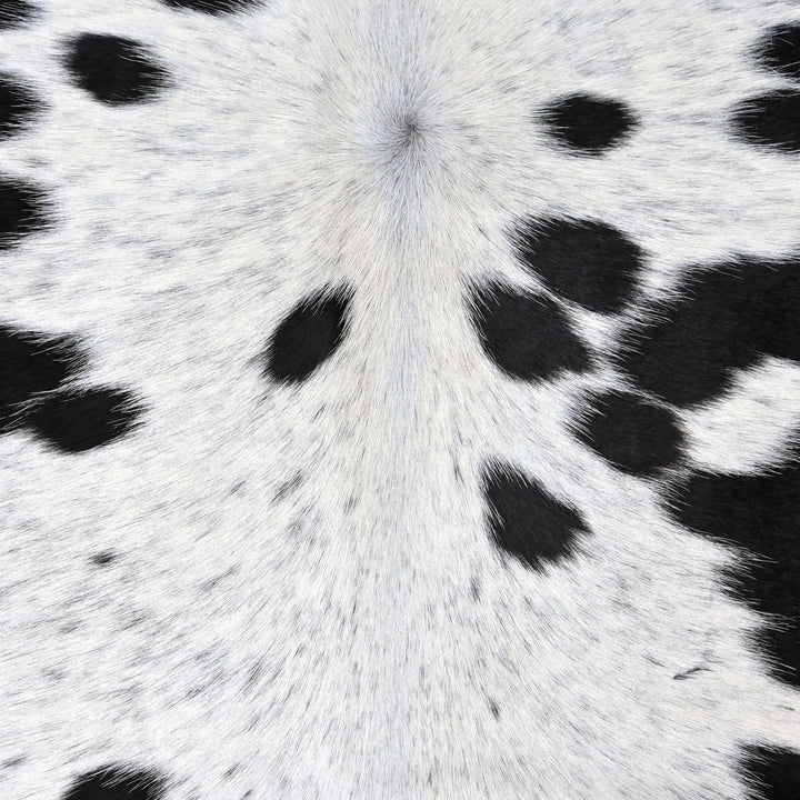 Black & White Cow hide Rug Cowhide 4.5X5 FT