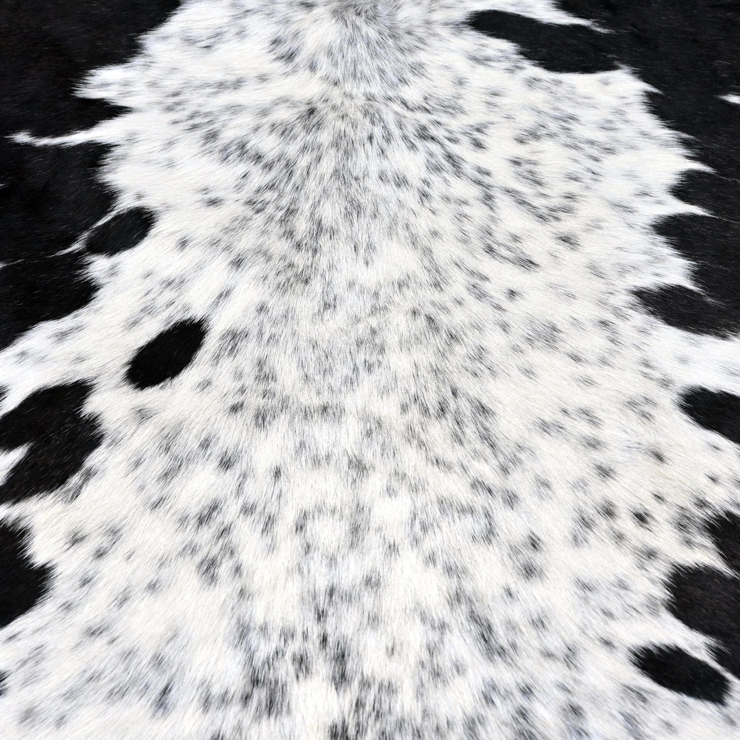 Black & White Spotted Cow Hide 5x5 FT