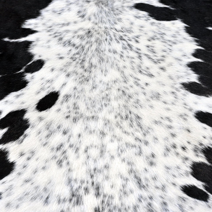 Black & White Spotted Cow Hide 5x5 FT