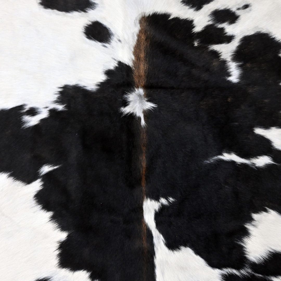 Black & White Cow hide Rug 4X4.5 FT