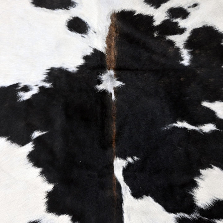 Black & White Cow hide Rug 4X4.5 FT