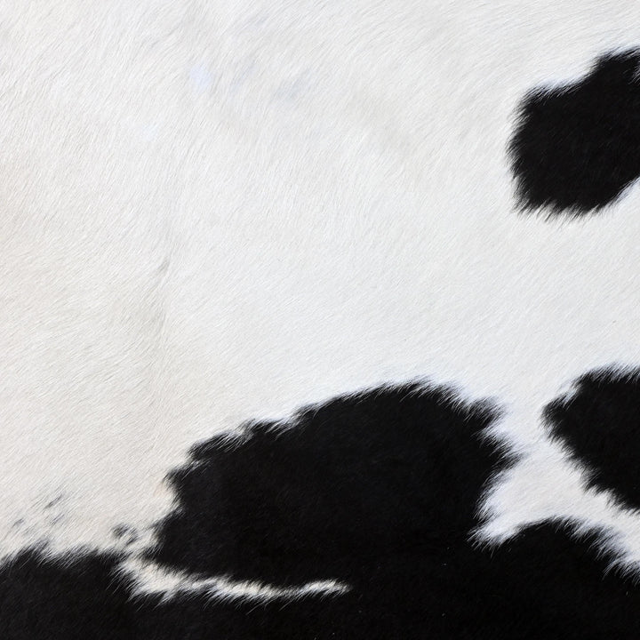 Black & White Cow hide Rug 4X4.5 FT