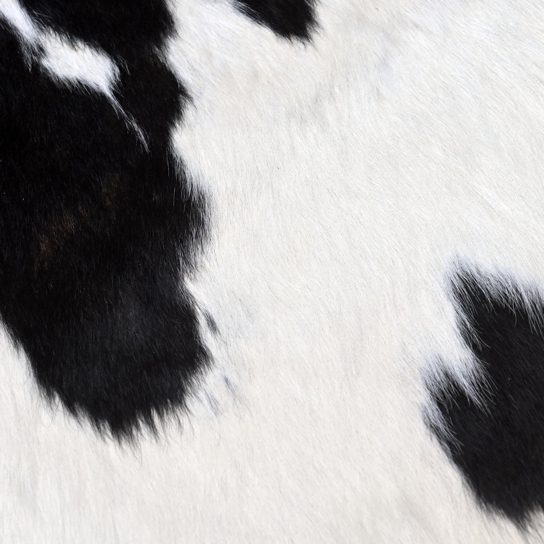 Black & White Cow hide Rug 4X4.5 FT
