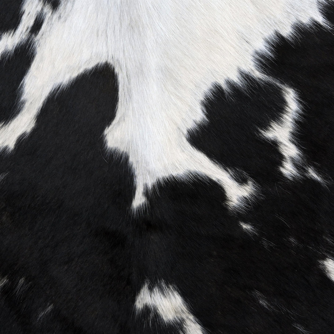 Black & White Cow hide Rug 4X4.5 FT