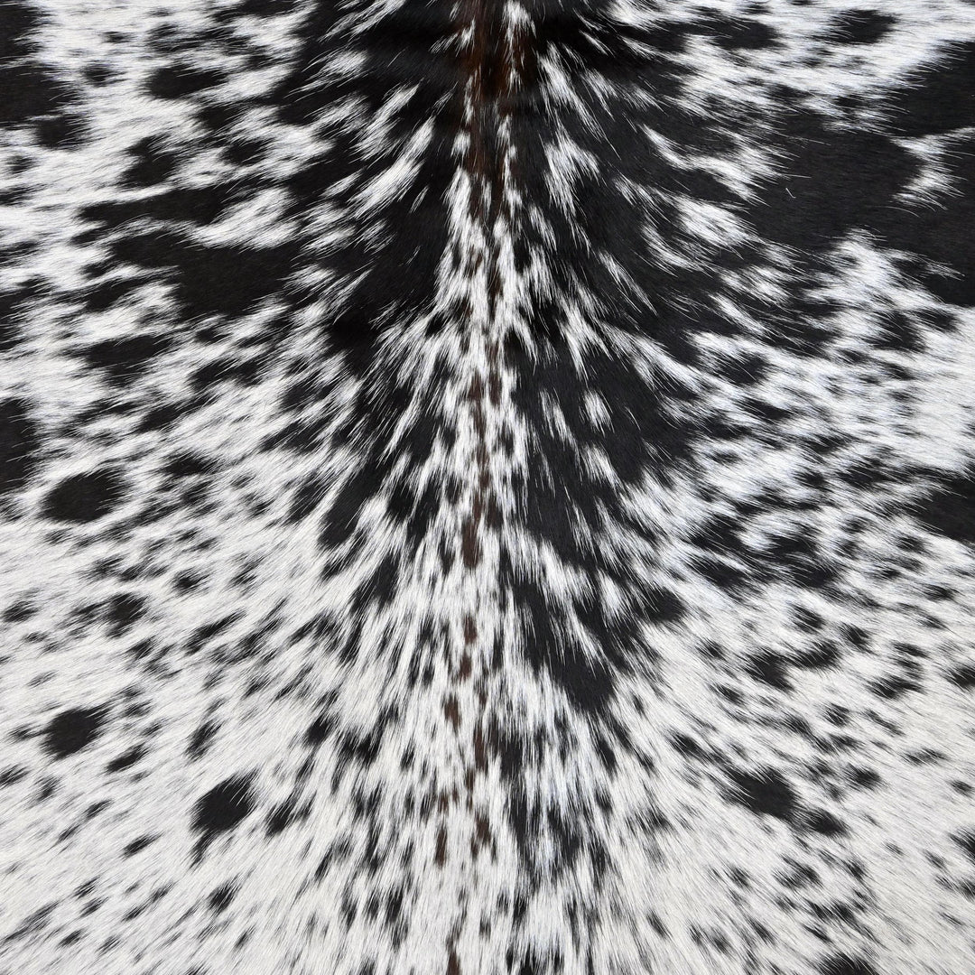 Black & white Speckled Cow hide Rug 4X4.5 FT