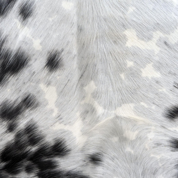 Panda Spotted Cow hide Rug 4X4.5 FT