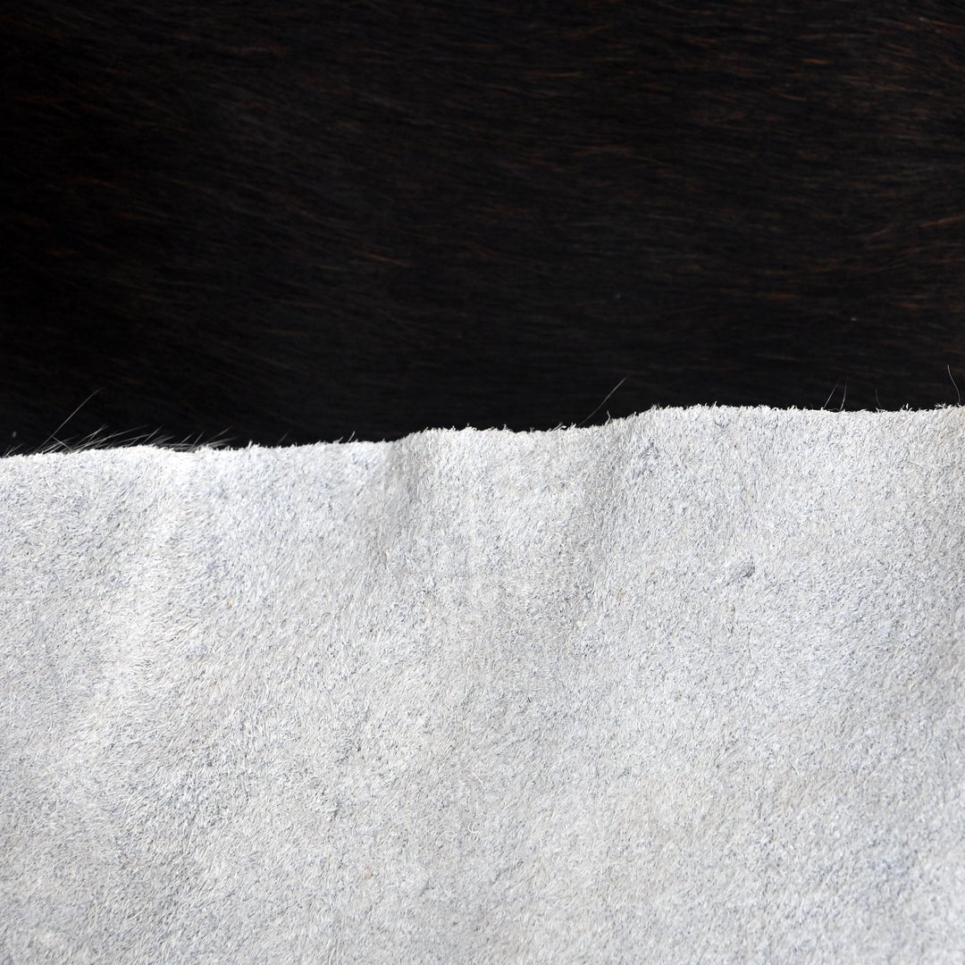 Panda Speckled Cow hide Rug 4X4.5 FT