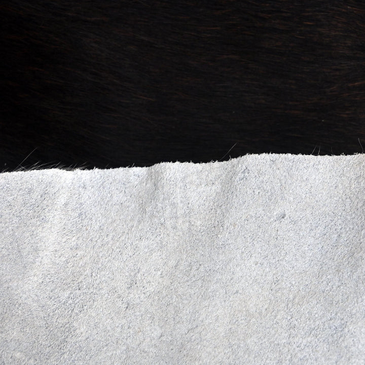 Panda Speckled Cow hide Rug 4X4.5 FT