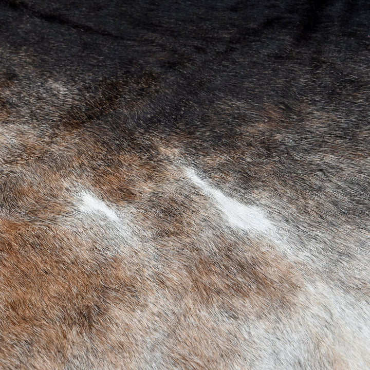 Brazilian Tri-Colour Cow Hide 5.5X5.5 FT