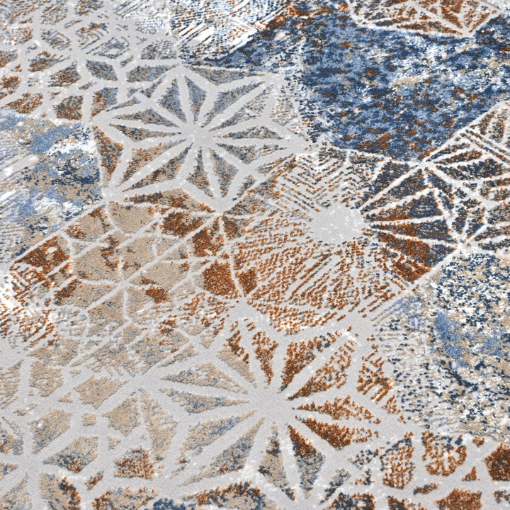 Off White Floral Turkish Rug 4X6 ft