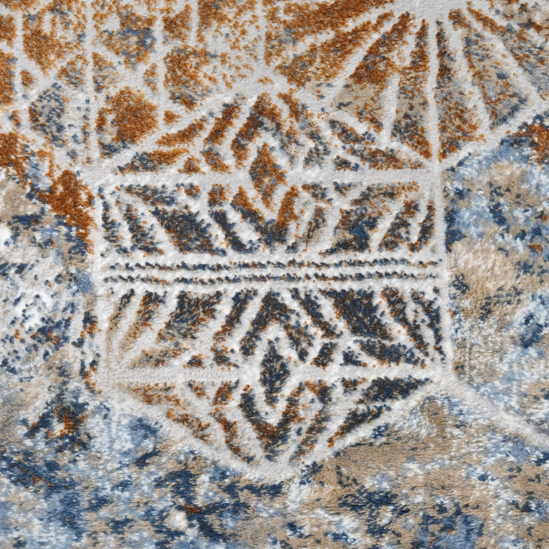 Off White Floral Turkish Rug 4X6 ft