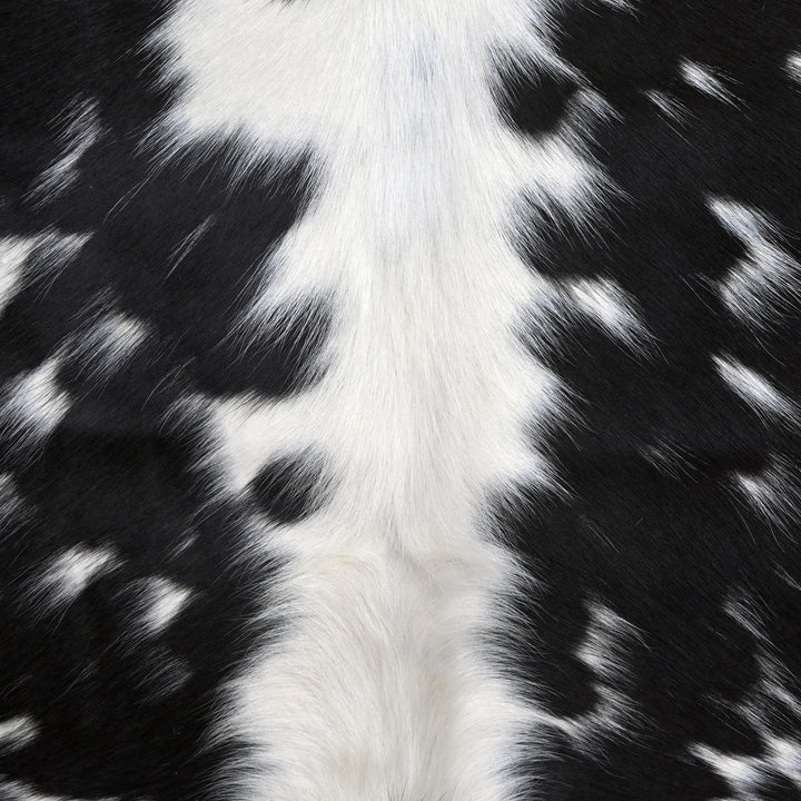 Brazilian Black White Spotted Cow hide Rug 4.5x4.5 FT