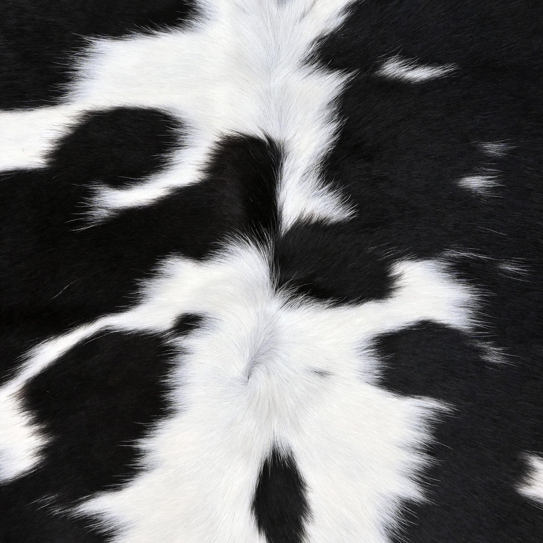 Black & White Cow hide Rug 4X4.5 FT