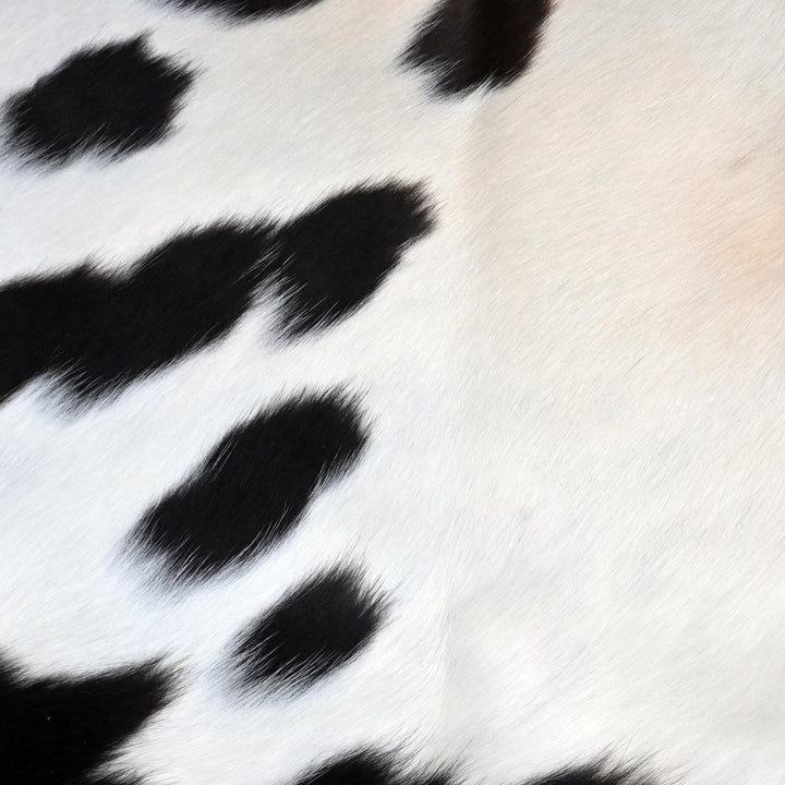 Black & White Cow hide Rug 4X4.5 FT