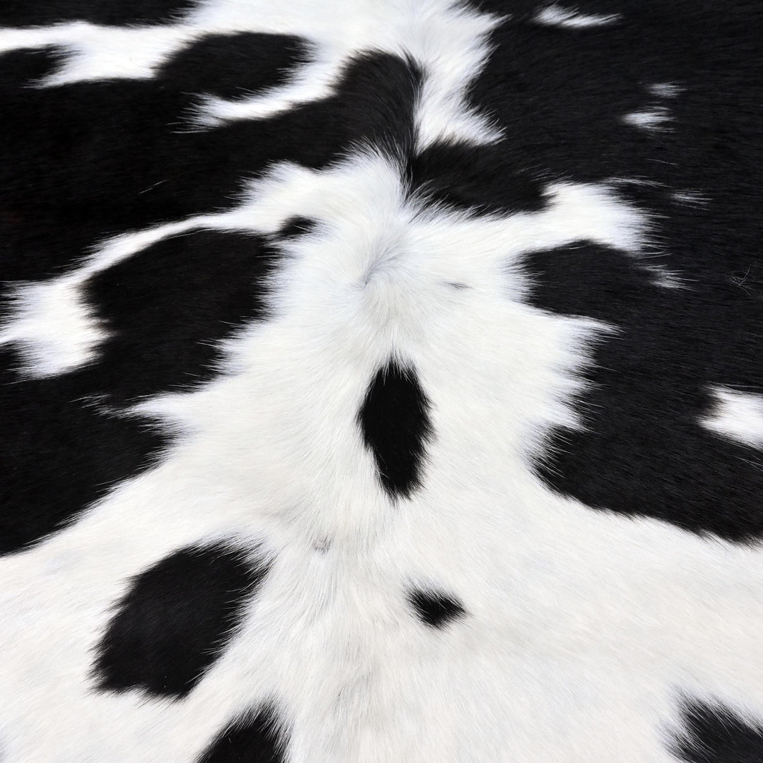 Black & White Cow hide Rug 4X4.5 FT