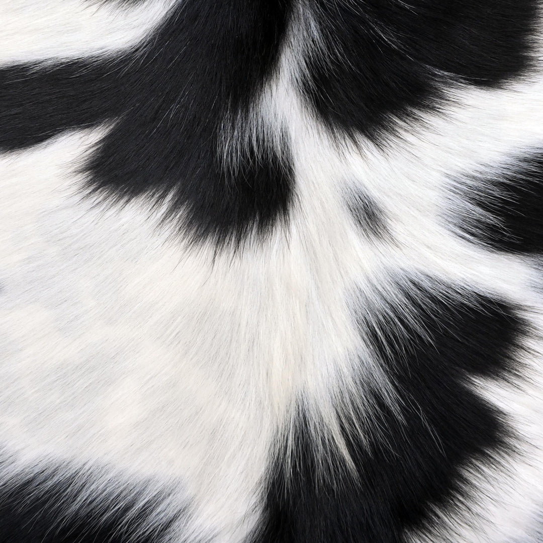 Black & White Cow hide Rug 4X4.5 FT