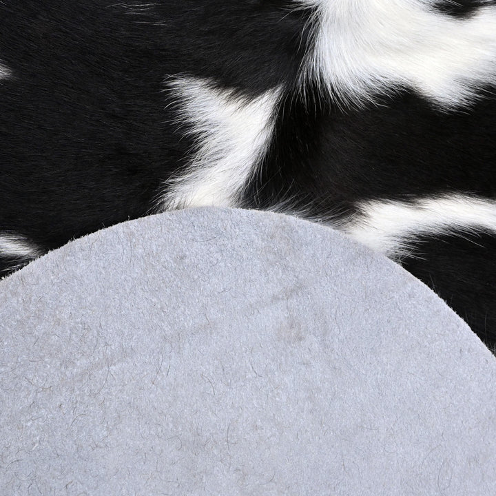 Black & White Cow hide Rug 4X4.5 FT