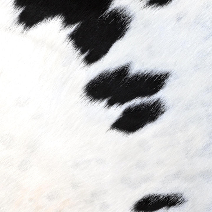 Black & White Cow hide Rug 4X4 FT