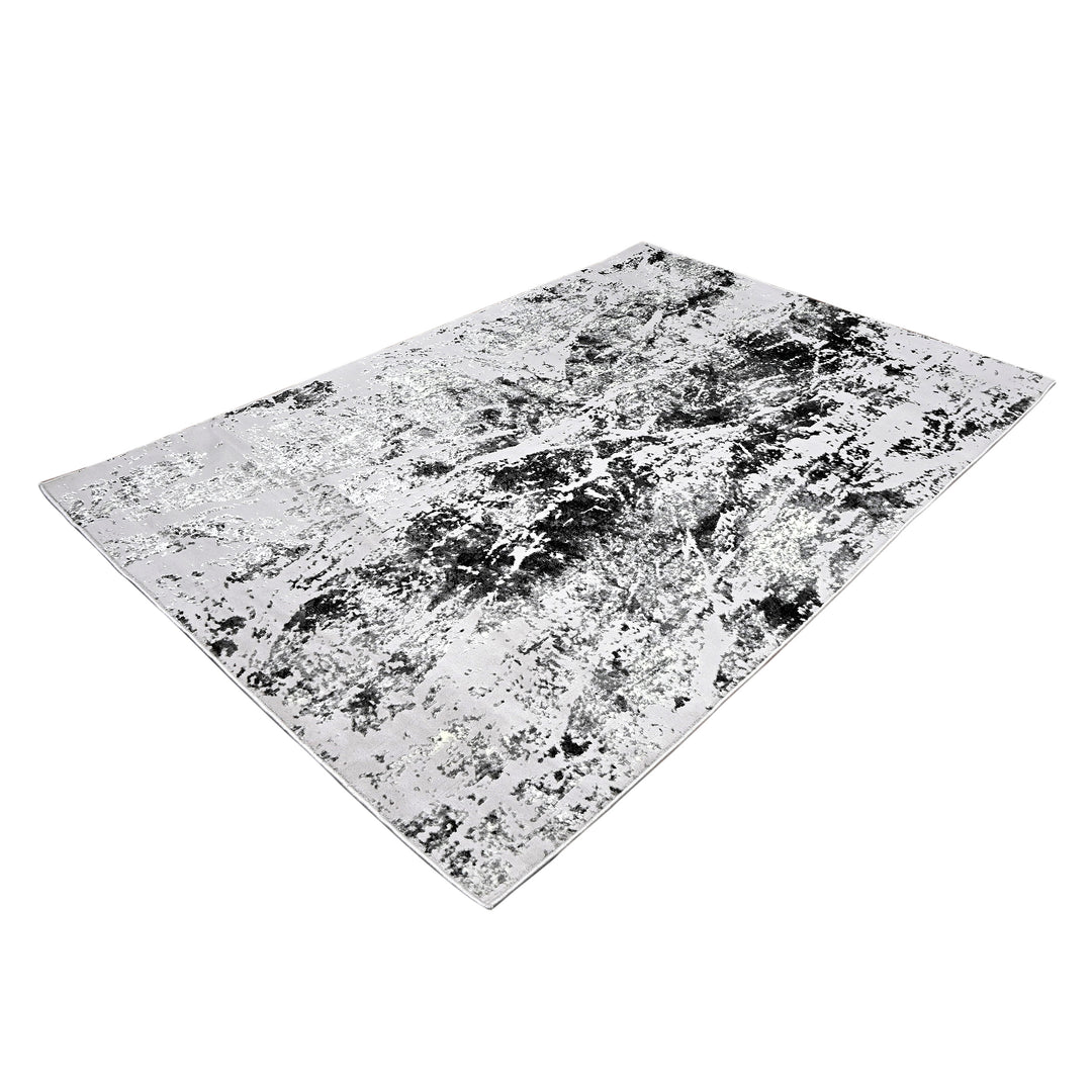 Grey Abstract Turkish Rug 5X8 Ft